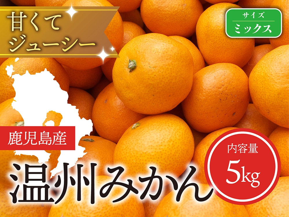 甘くてジューシー 温州みかん ミックスサイズ（5kg）